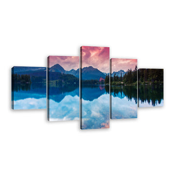 Mountain Reflection in Tatra National Park Canvas Wall Art