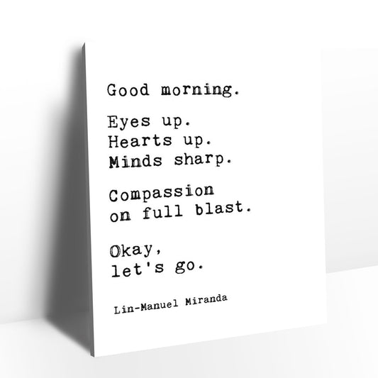 Good Morning Motivation Canvas Wall Art