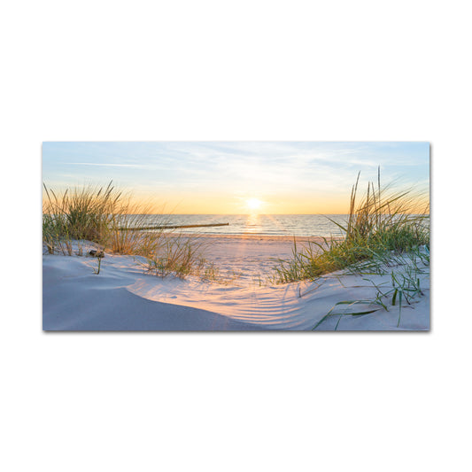 Sunset Beach Dunes Canvas Wall Art