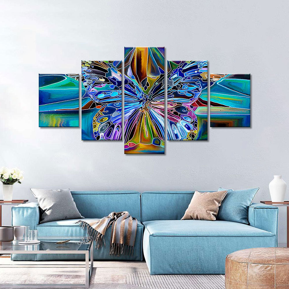 Abstract Colorful Butterfly canvas wall art