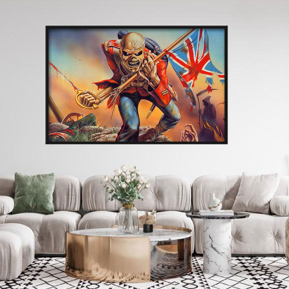 Iron Maiden Skeleton Cover Canvas Wall Art