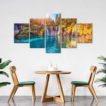 Turquoise Water and Sunny Beams Canvas Wall Art