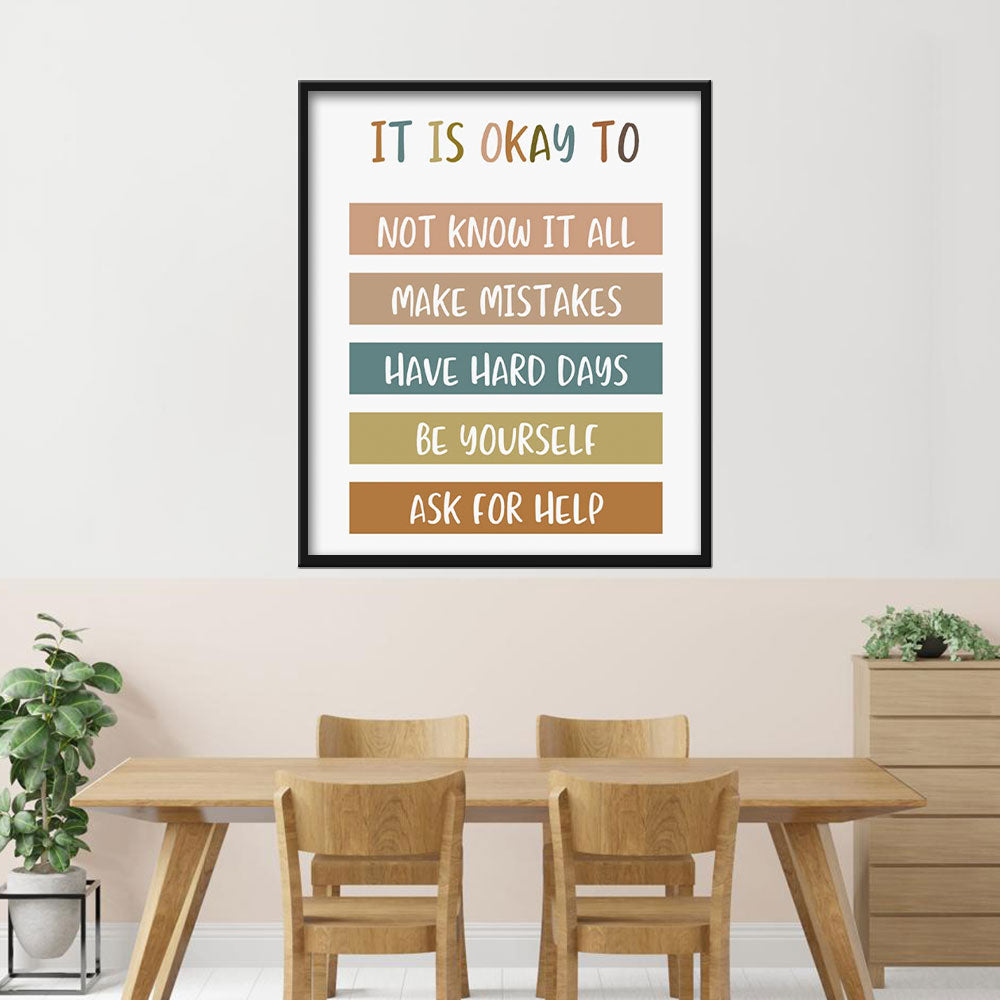 It Is Okay Canvas Wall Art