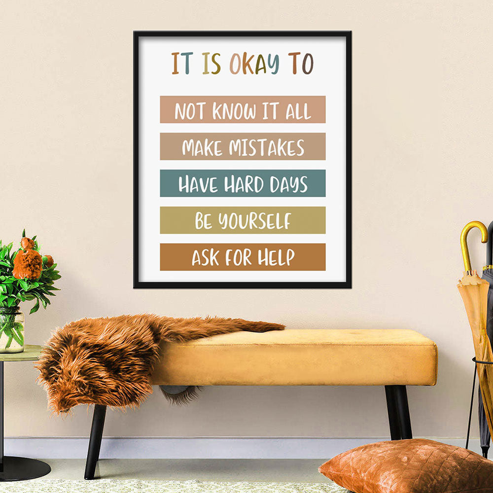 It Is Okay Canvas Wall Art