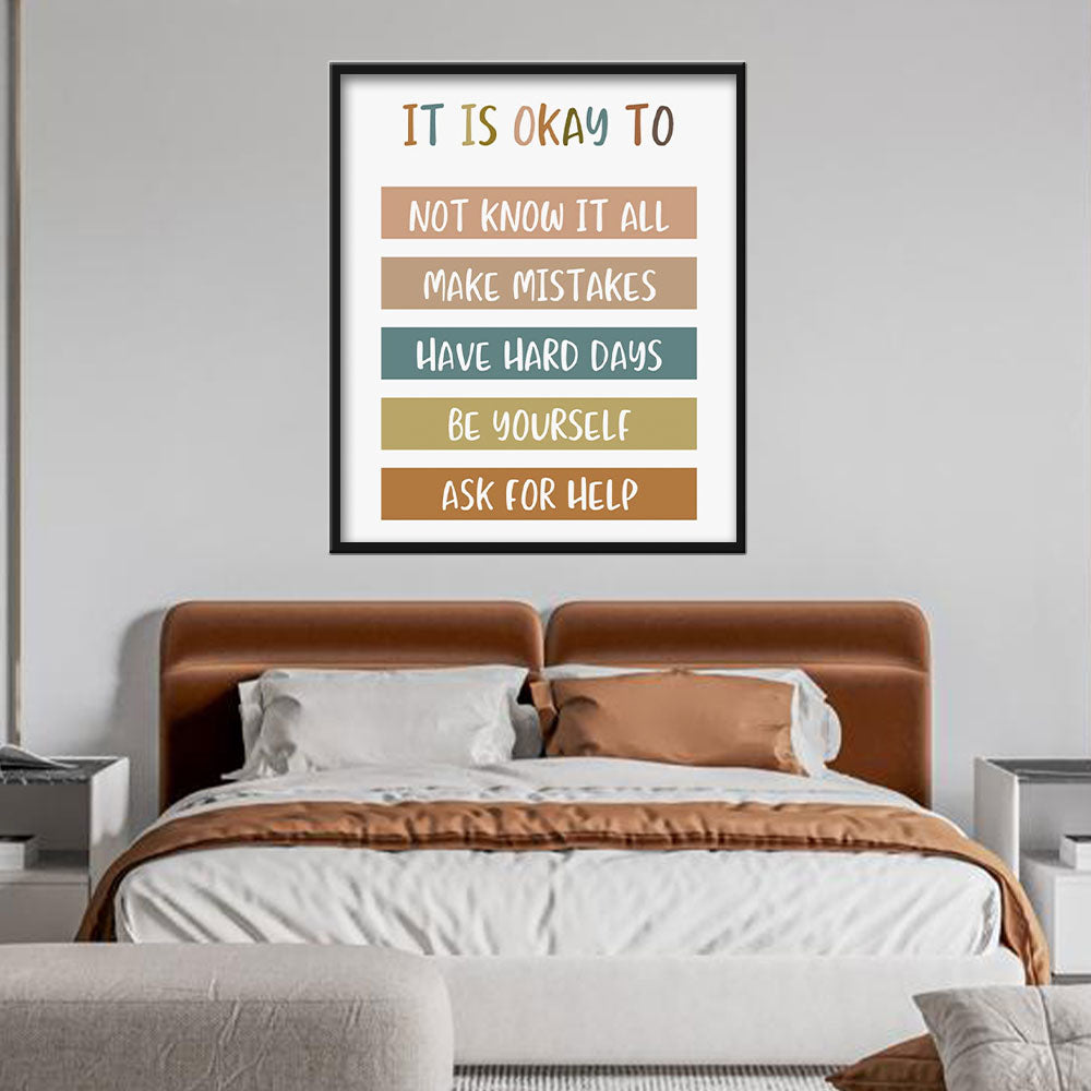 It Is Okay Canvas Wall Art