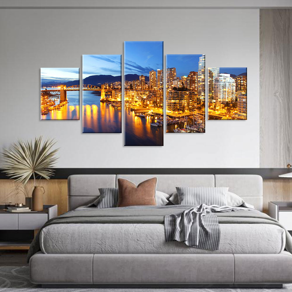 Vancouver Harbour Canvas Wall Art