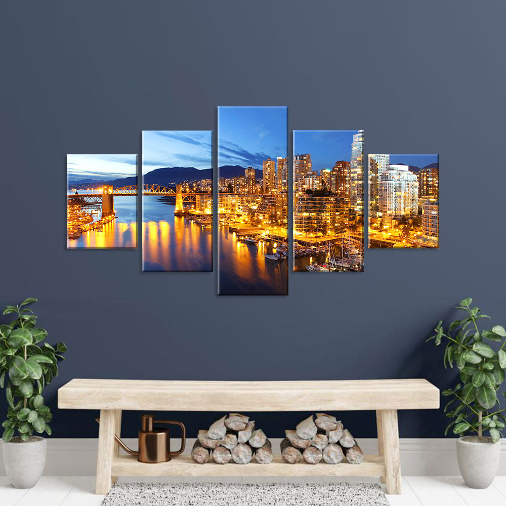 Vancouver Harbour Canvas Wall Art