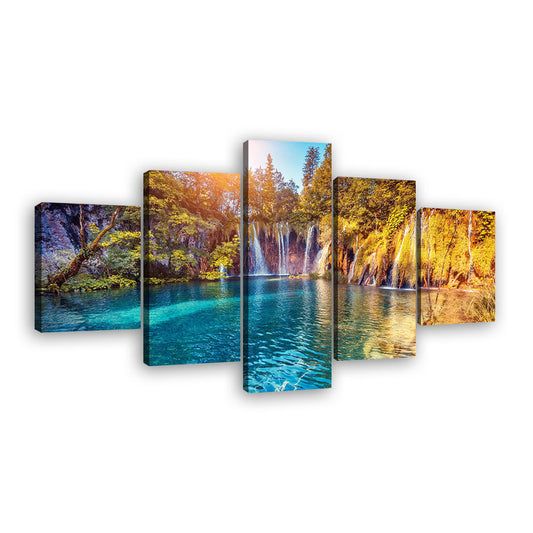 Turquoise Water and Sunny Beams Canvas Wall Art