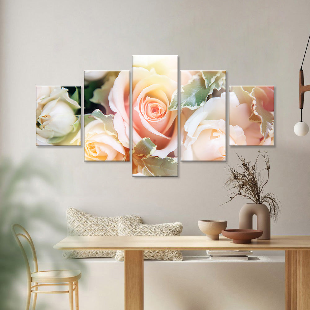 Colorful Roses in Bloom canvas wall art