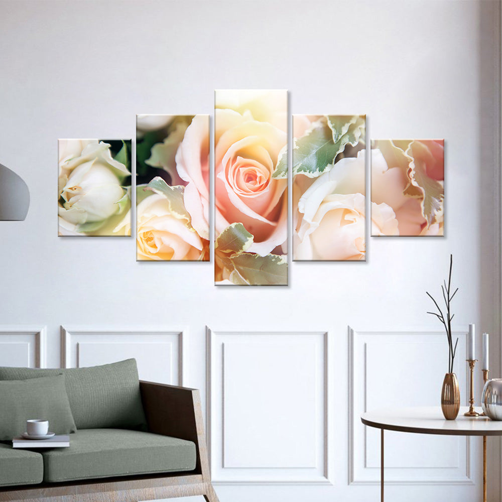 Colorful Roses in Bloom canvas wall art