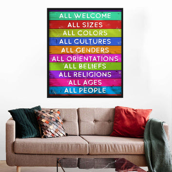 All Welcome Canvas Wall Art