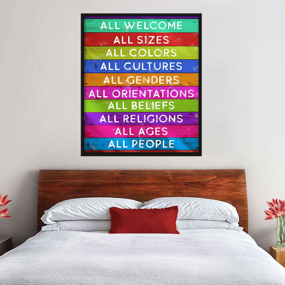 All Welcome Canvas Wall Art