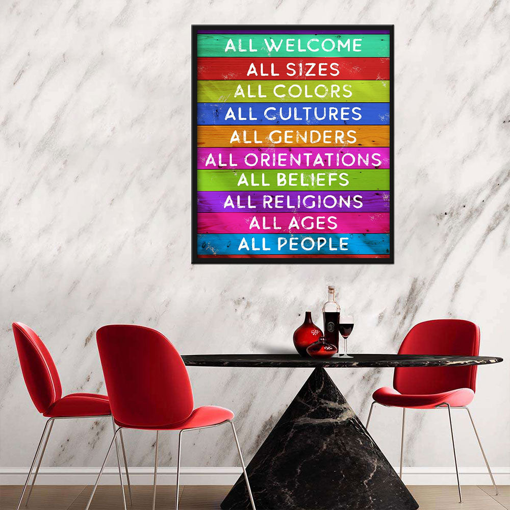 All Welcome Canvas Wall Art