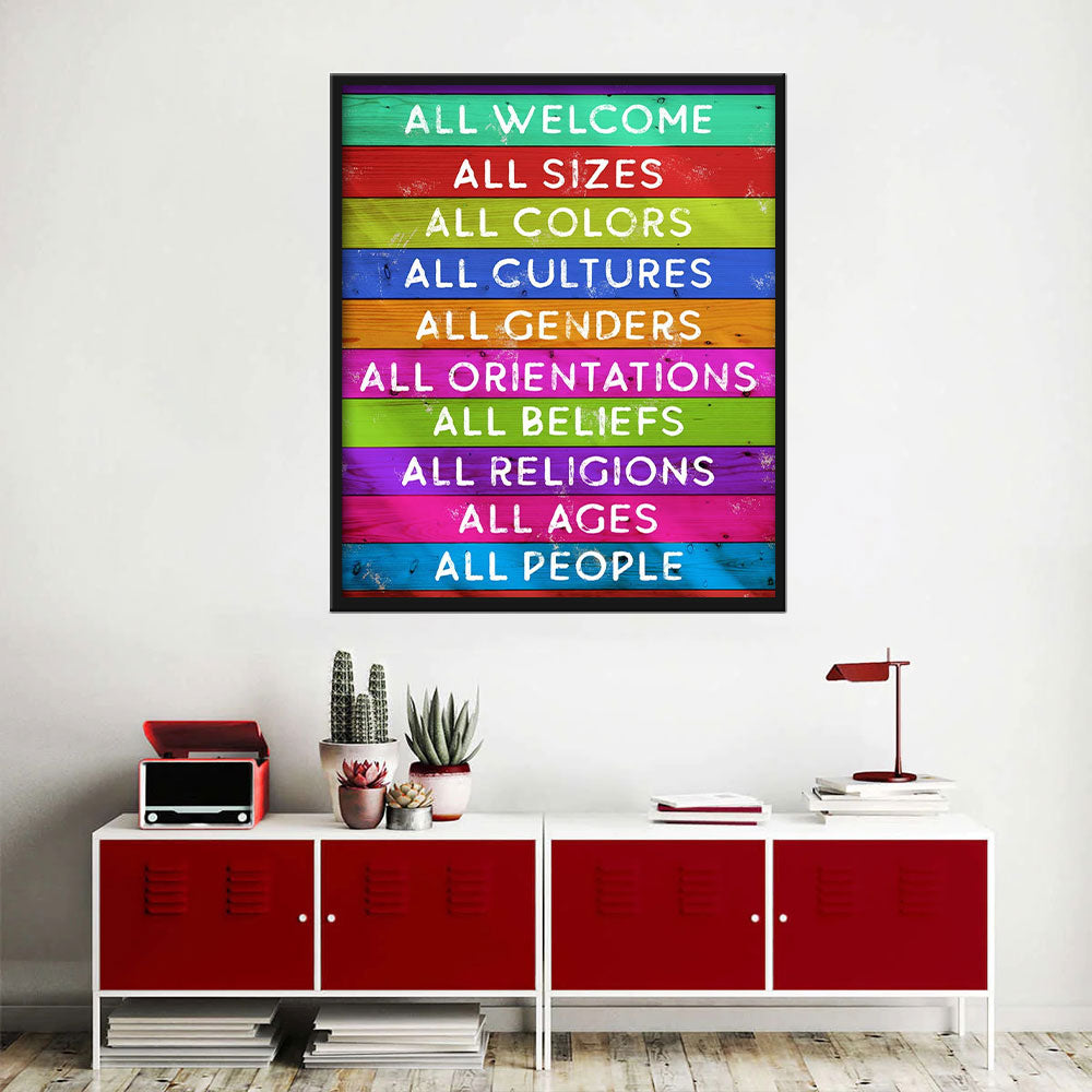 All Welcome Canvas Wall Art