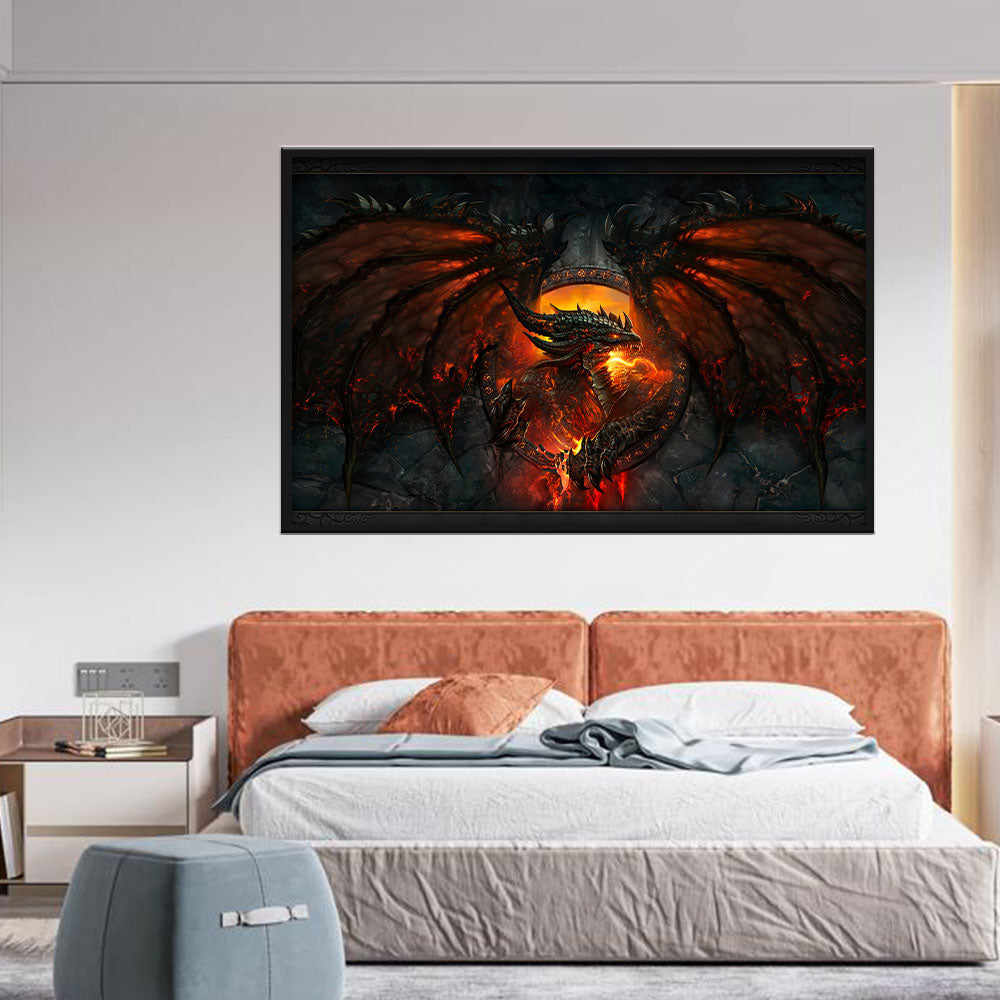 Fantasy World of Warcraft Dragon Canvas Wall Art