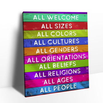 All Welcome Canvas Wall Art