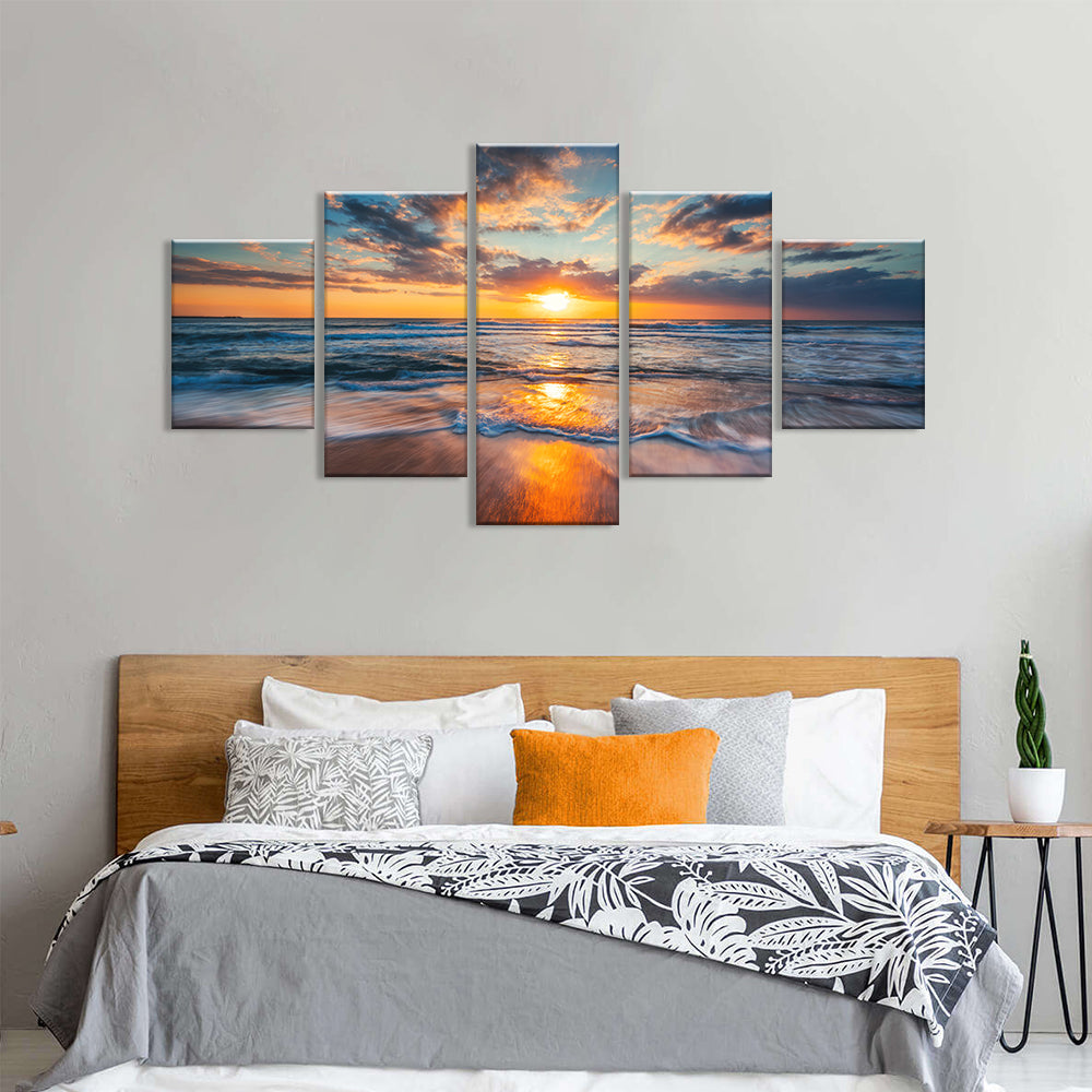 Summer Ocean Sunrise canvas wall art