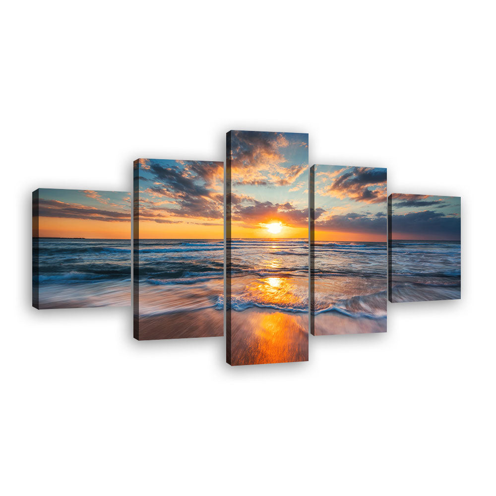 Summer Ocean Sunrise canvas wall art