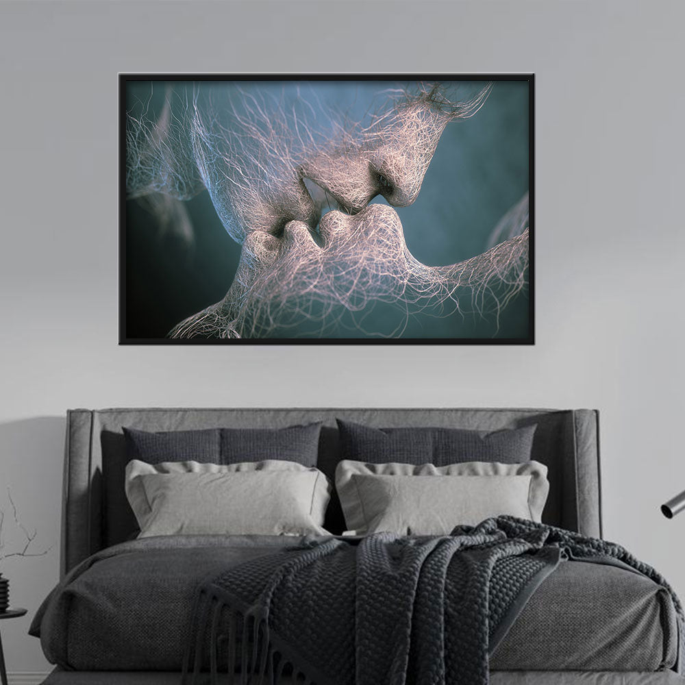  Abstract Romantic Love Kiss Canvas Wall Art