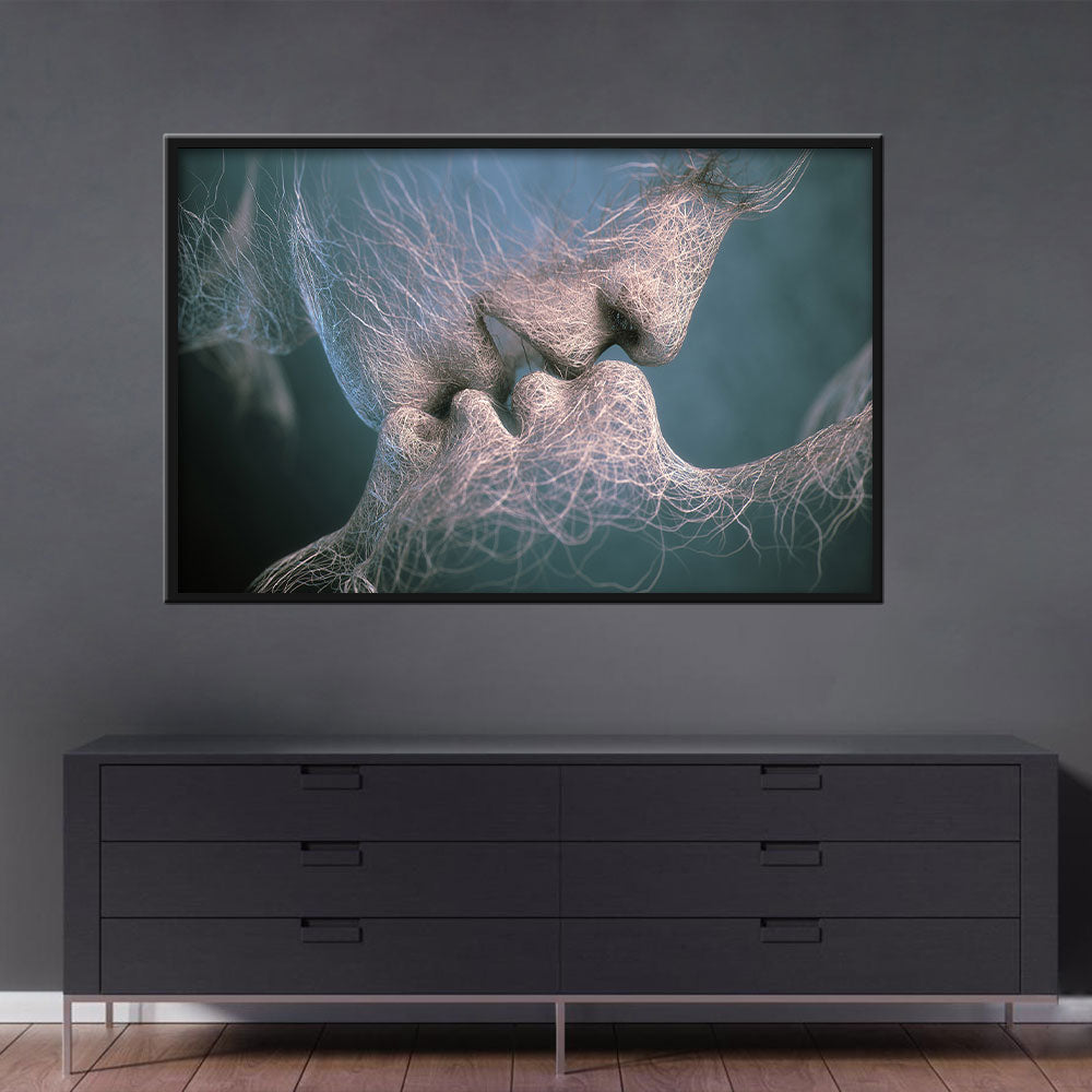  Abstract Romantic Love Kiss Canvas Wall Art