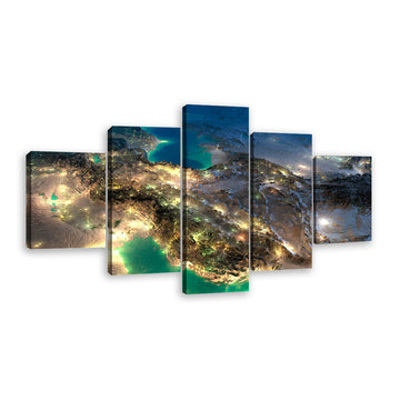  Aerial View of Persian Gulf Canvas Wall Art