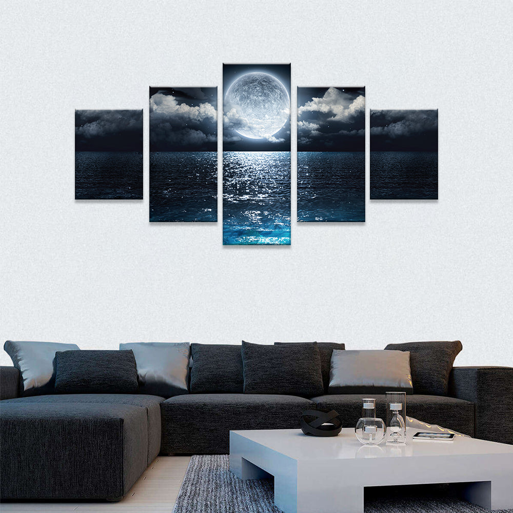 Full Moon over the Sea canvas wall art