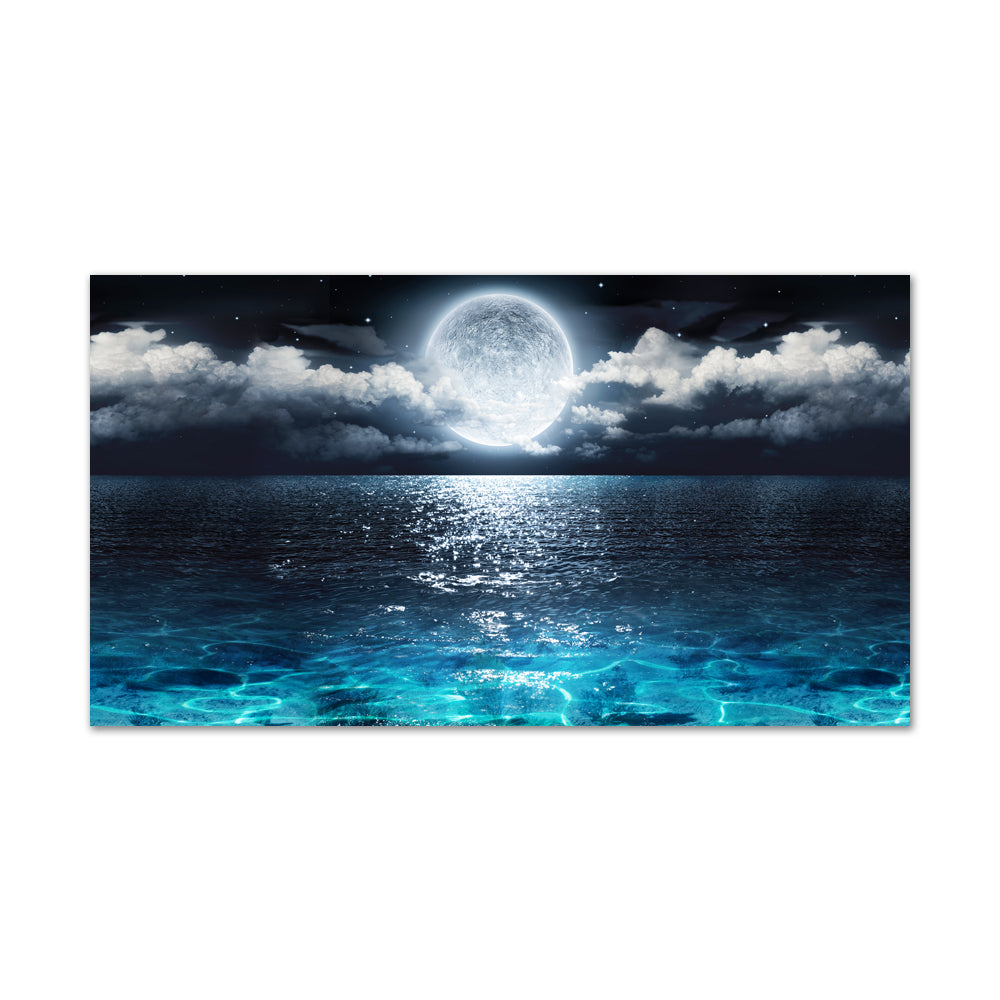 Moonlit Ocean Serenity Canvas Wall Art