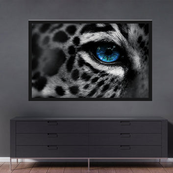 Blue Eyes Leopard Canvas Wall Art