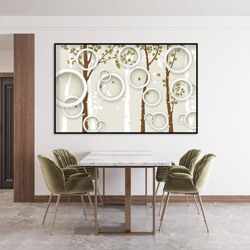 Abstract Birch Trees Canvas Wall Art