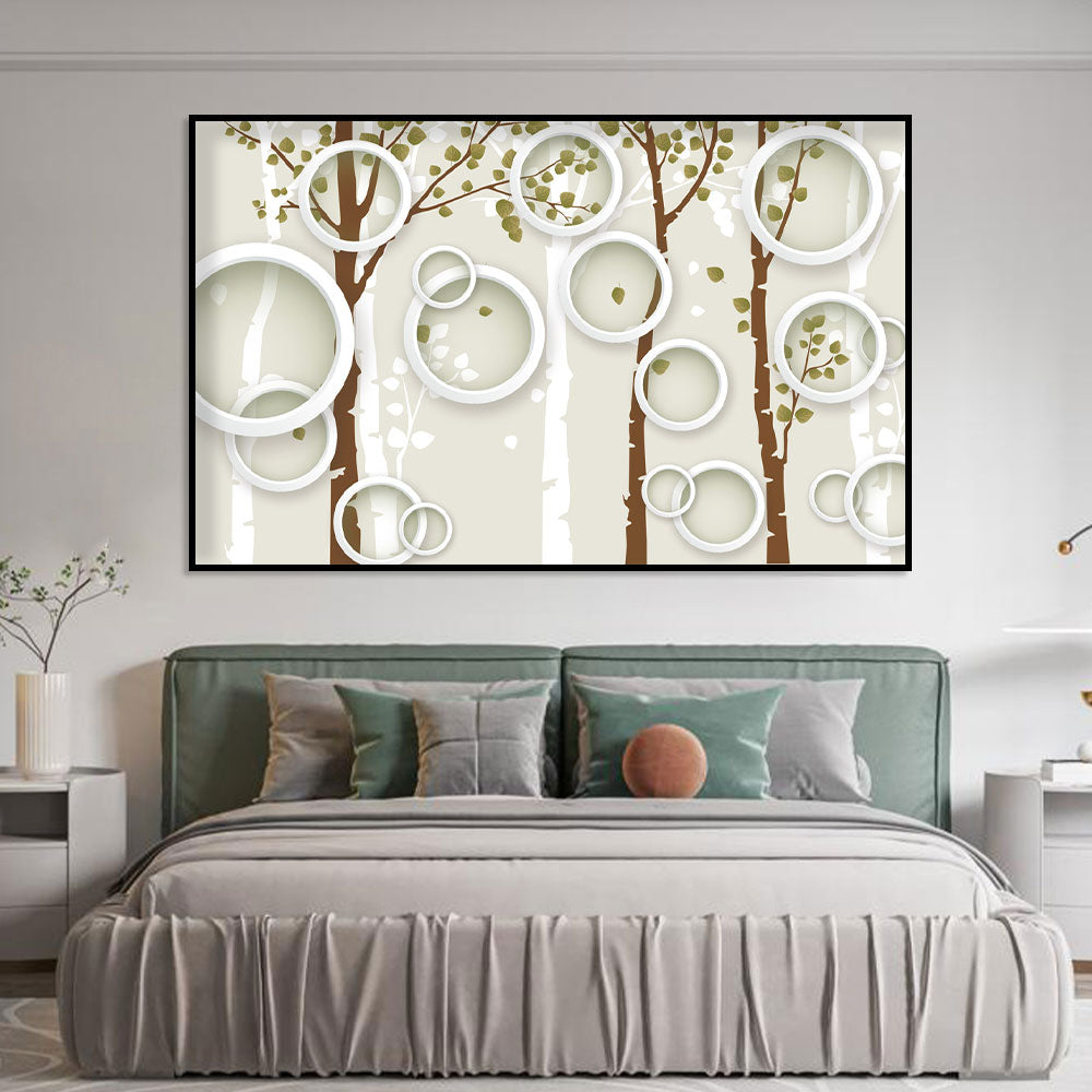 Abstract Birch Trees Canvas Wall Art