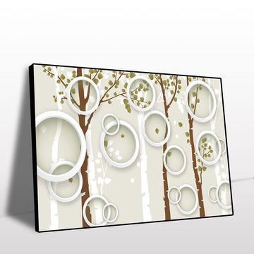 Abstract Birch Trees Canvas Wall Art