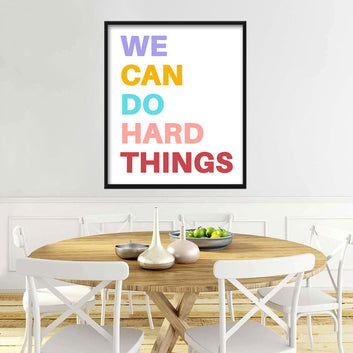 We Can Do Hard Things Canvas Wall Art