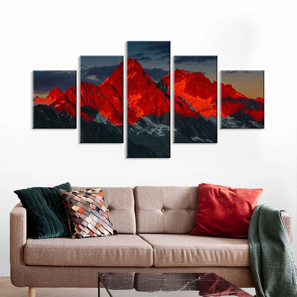 Red Mountain Canvas Wall Art