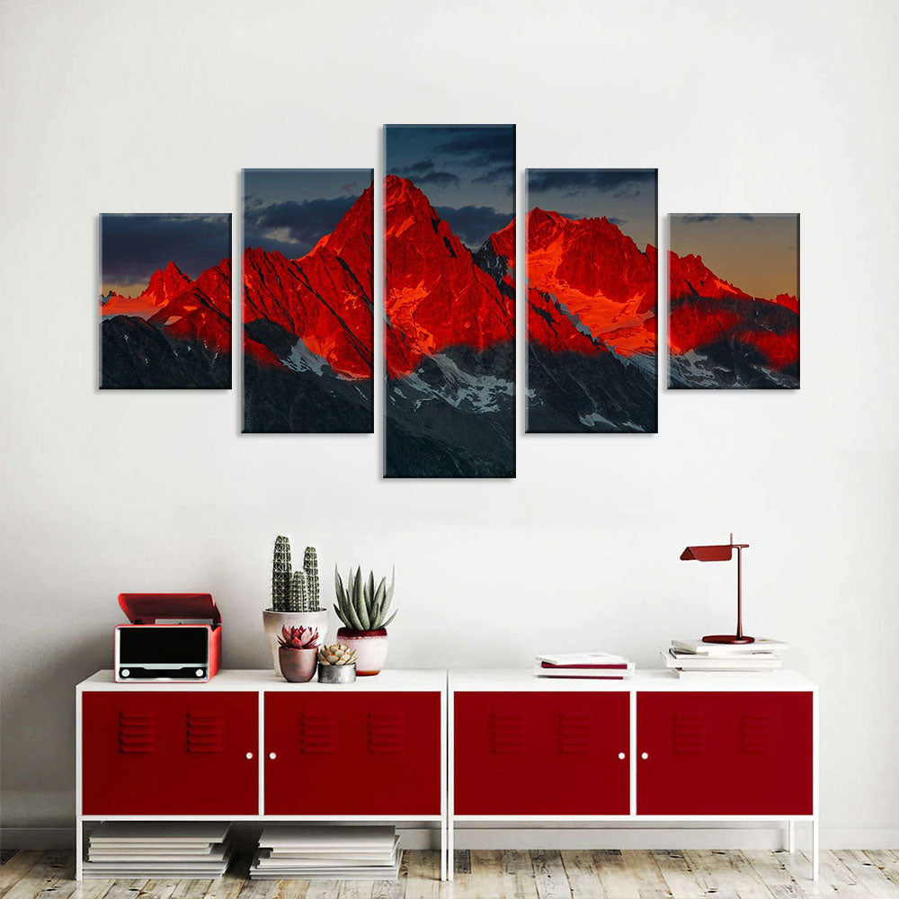 Red Mountain Canvas Wall Art