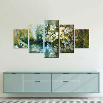 Abstract Wildflowers Canvas Wall Art