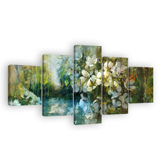 Abstract Wildflowers Canvas Wall Art