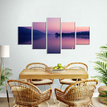 Peaceful Lake at Dusk Canvas Wall Art