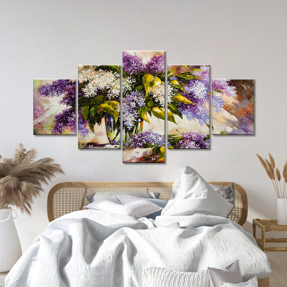  Lilac Bouquet in a Vase canvas wall art