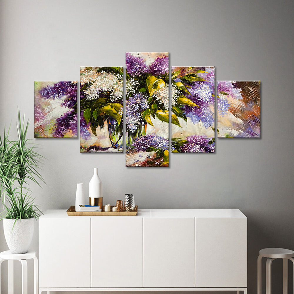  Lilac Bouquet in a Vase canvas wall art