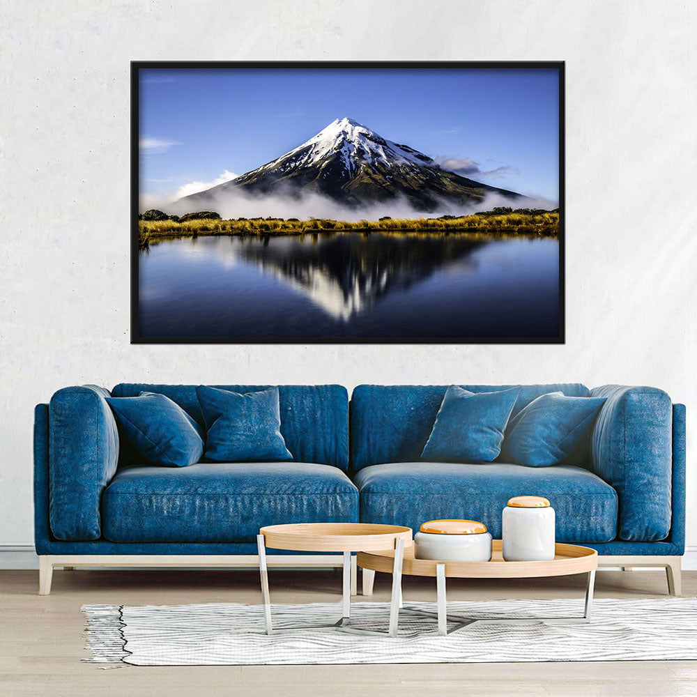 Mirror Lake Mount Taranaki New Zealand Canvas Wall Art