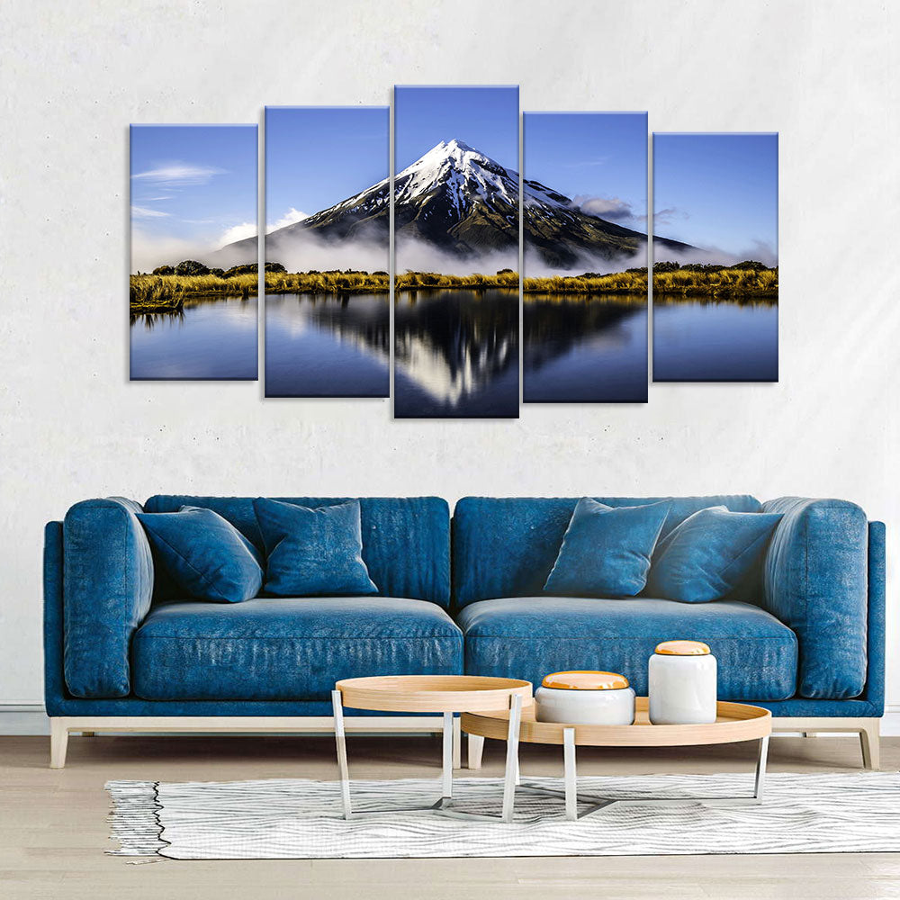 Mirror Lake Mount Taranaki New Zealand Canvas Wall Art