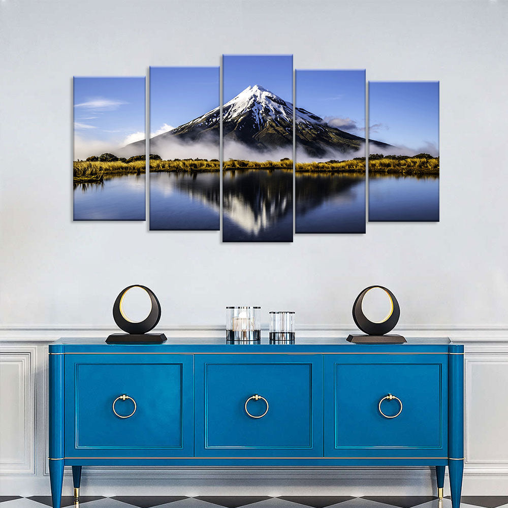 Mirror Lake Mount Taranaki New Zealand Canvas Wall Art