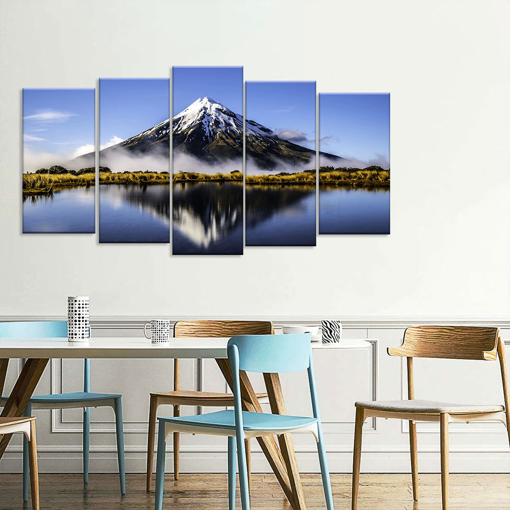 Mirror Lake Mount Taranaki New Zealand Canvas Wall Art