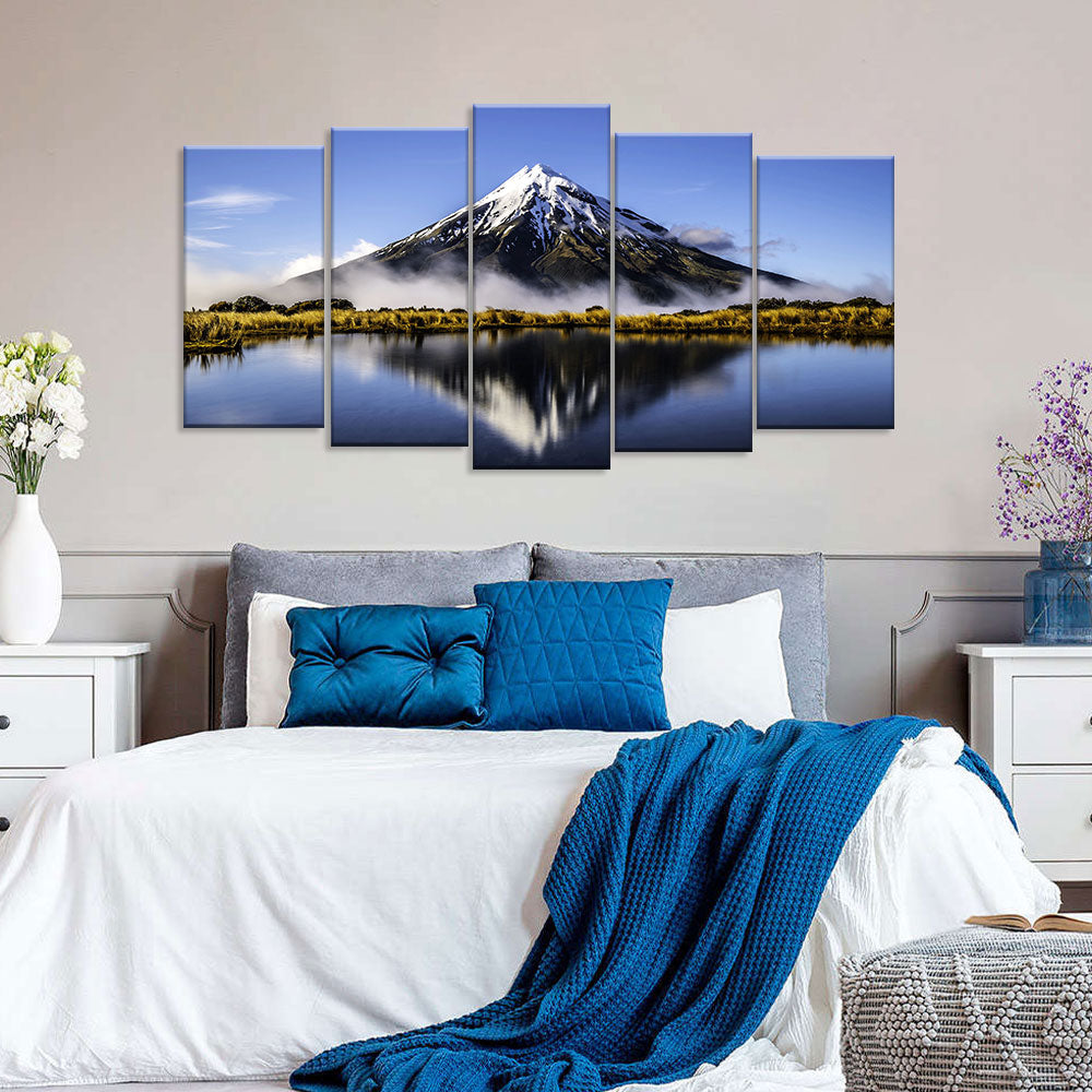 Mirror Lake Mount Taranaki New Zealand Canvas Wall Art