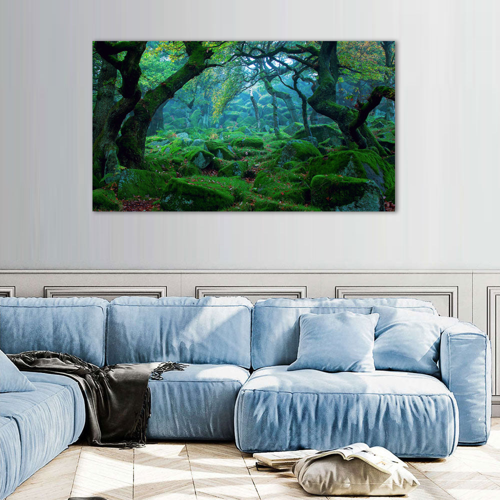 Mystical Woodland Escape Canvas Wall Art