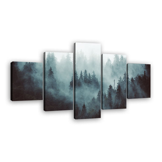 Foggy Forest Canvas Wall Art