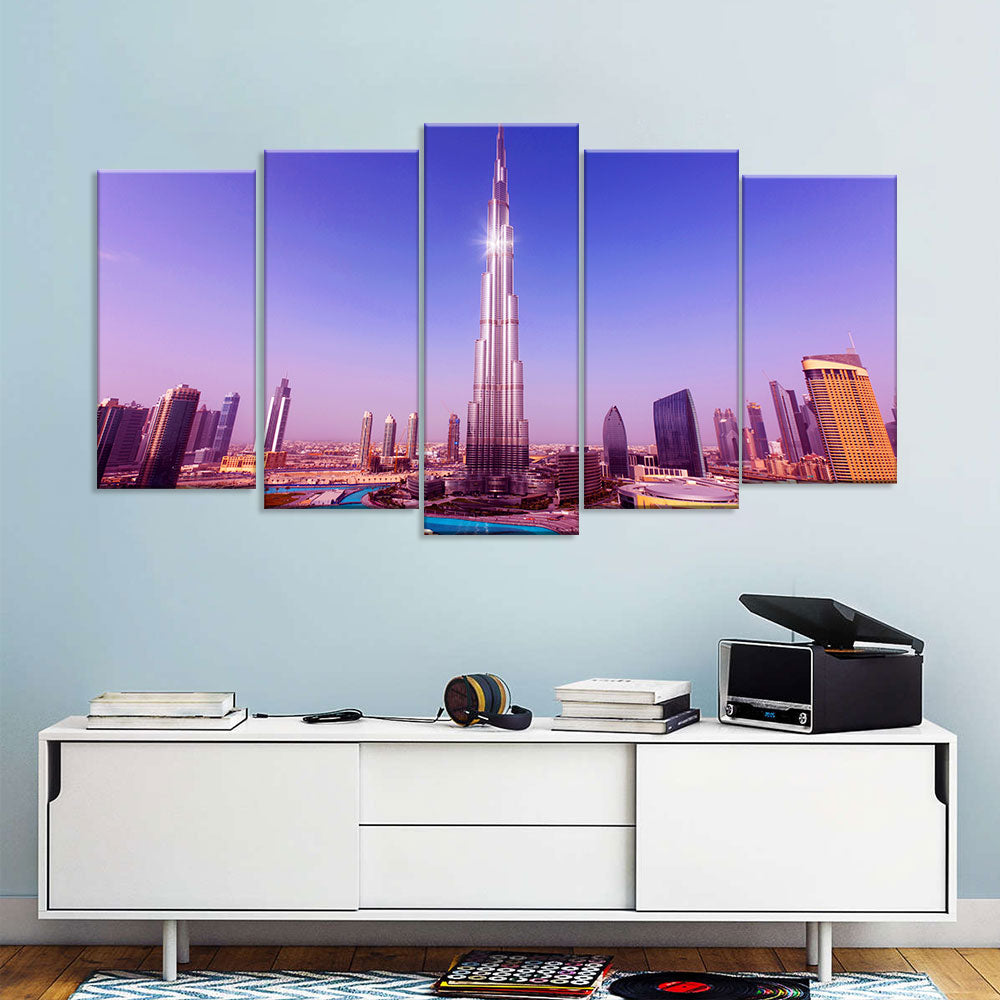 Burj Khalifa Night View Canvas Wall Art