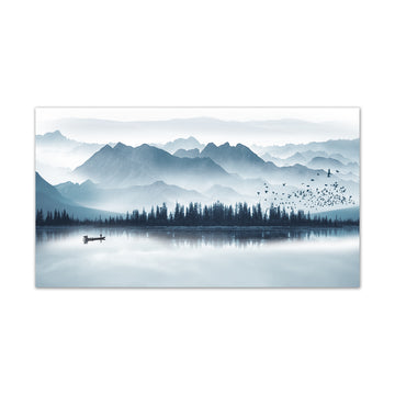 Tranquil Mountain Lake Canvas Wall Art