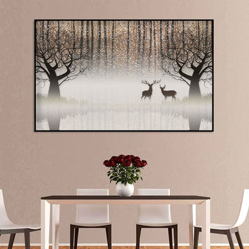 Enchanted Twilight Deer Canvas Wall Art