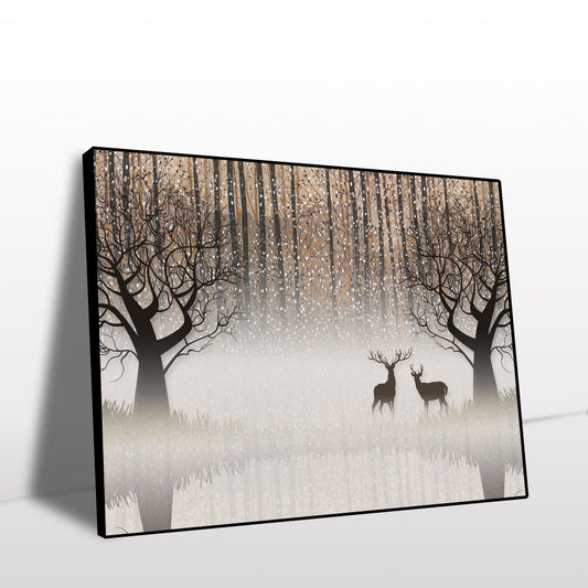 Enchanted Twilight Deer Canvas Wall Art